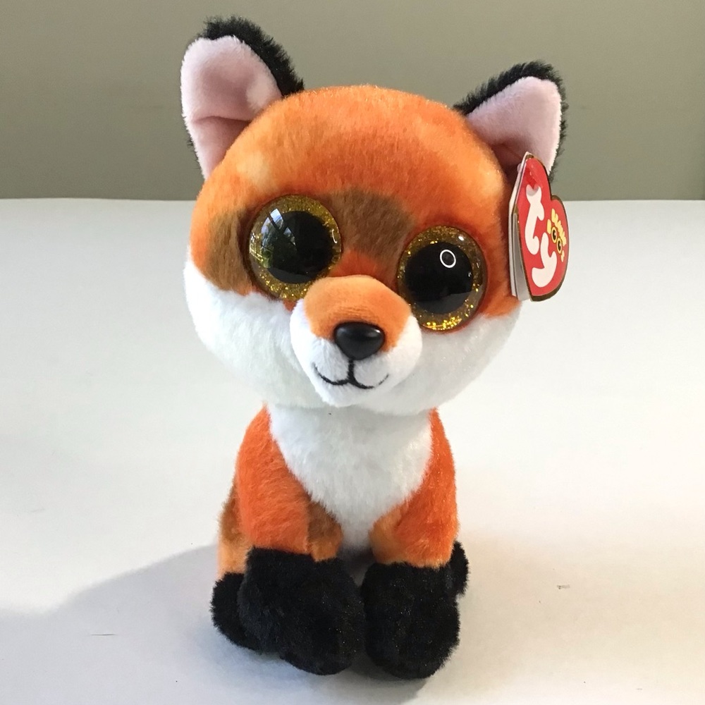 Ty Beanie Boos Meadow The Fox 6” NWT Sparkle Eyes Camo Plush Stuffed Animal